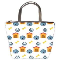 Bone House Face Dog Bucket Bags by Mariart