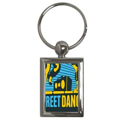 Street Dance R&b Music Key Chains (rectangle)  by Mariart