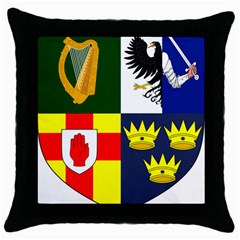 Arms Of Four Provinces Of Ireland  Throw Pillow Case (black) by abbeyz71