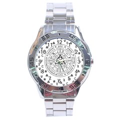 Witchcraft Symbols  Stainless Steel Analogue Watch by Valentinaart