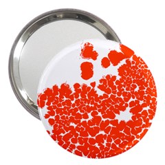 Red Spot Paint White Polka 3  Handbag Mirrors by Mariart