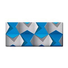 Blue White Grey Chevron Cosmetic Storage Cases by Mariart