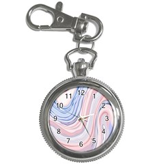 Marble Abstract Texture With Soft Pastels Colors Blue Pink Grey Key Chain Watches by Mariart