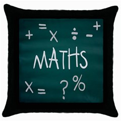 Maths School Multiplication Additional Shares Throw Pillow Case (black) by Mariart