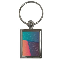Modern Minimalist Abstract Colorful Vintage Adobe Illustrator Blue Red Orange Pink Purple Rainbow Key Chains (rectangle)  by Mariart