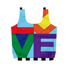 Rainbow Love Full Print Recycle Bags (m)  by Mariart