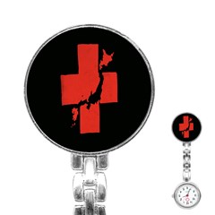 Sign Health Red Black Stainless Steel Nurses Watch by Mariart