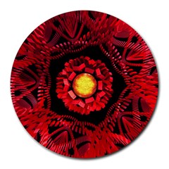 The Sun Is The Center Round Mousepads by linceazul