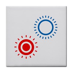 Color Light Effect Control Mode Circle Red Blue Face Towel by Mariart