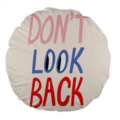 Don t Look Back Big Eye Pink Red Blue Sexy Large 18  Premium Round Cushions by Mariart