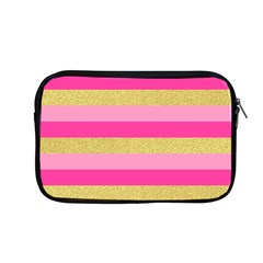 Pink Line Gold Red Horizontal Apple Macbook Pro 13  Zipper Case by Mariart