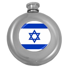 Flag Of Israel Round Hip Flask (5 Oz) by abbeyz71