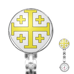 The Arms Of The Kingdom Of Jerusalem Stainless Steel Nurses Watch by abbeyz71