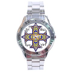 Coptic Cross Stainless Steel Analogue Watch by abbeyz71