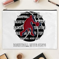 Basketball Never Stops Cosmetic Bag (xxxl)  by Valentinaart