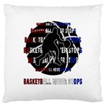 Basketball never stops Large Flano Cushion Case (One Side) Front