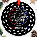 Basketball never stops Ornament (Round Filigree) Front