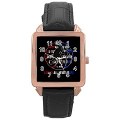 Basketball Never Stops Rose Gold Leather Watch 