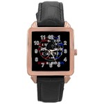 Basketball never stops Rose Gold Leather Watch  Front