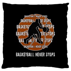 Basketball Never Stops Standard Flano Cushion Case (two Sides) by Valentinaart