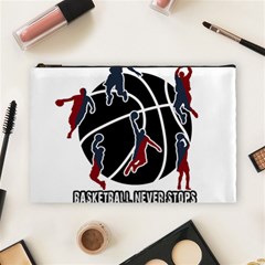 Basketball Never Stops Cosmetic Bag (large) 