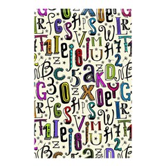 Colorful Retro Style Letters Numbers Stars Shower Curtain 48  X 72  (small)  by EDDArt