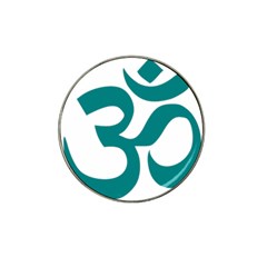 Hindu Om Symbol (teal)  Hat Clip Ball Marker (4 Pack) by abbeyz71