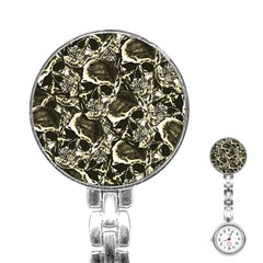 Skull Pattern Stainless Steel Nurses Watch