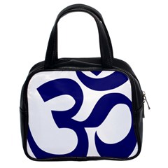 Om Symbol (midnight Blue) Classic Handbags (2 Sides) by abbeyz71