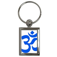 Hindu Om Symbol (blue) Key Chains (rectangle)  by abbeyz71