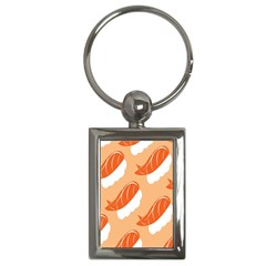 Fish Eat Japanese Sushi Key Chains (rectangle)  by Mariart