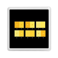 Horizontal Color Scheme Plaid Black Yellow Memory Card Reader (square)  by Mariart