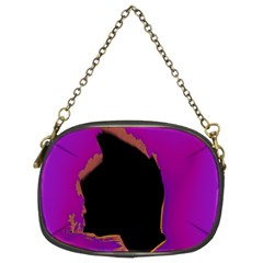 Buffalo Fractal Black Purple Space Chain Purses (two Sides)  by Mariart