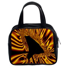 Hole Gold Black Space Classic Handbags (2 Sides) by Mariart