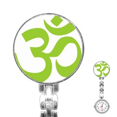Hindu Om Symbol (lime Green) Stainless Steel Nurses Watch by abbeyz71