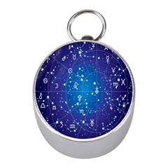 Astrology Illness Prediction Zodiac Star Mini Silver Compasses by Mariart