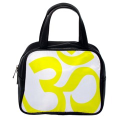 Hindu Om Symbol (maze Yellow) Classic Handbags (one Side) by abbeyz71
