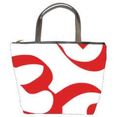 Hindu Om Symbol (red) Bucket Bags by abbeyz71
