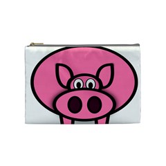 Pork Pig Pink Animals Cosmetic Bag (medium)  by Mariart