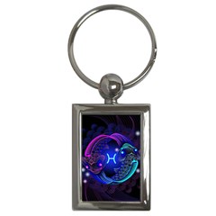 Sign Pisces Zodiac Key Chains (rectangle)  by Mariart