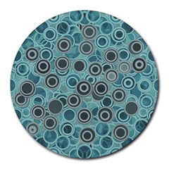 Abstract Aquatic Dream Round Mousepads by Ivana