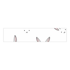Bunny Line Rabbit Face Animals White Pink Velvet Scrunchie