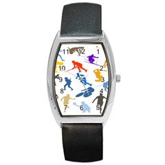 Sport Player Playing Barrel Style Metal Watch by Mariart
