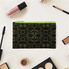 Golden Geo Tribal Pattern Cosmetic Bag (xs)