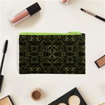 Golden Geo Tribal Pattern Cosmetic Bag (XS) Back