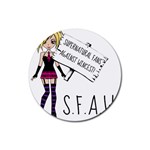 S.F.A.W. Rubber Round Coaster (4 pack)  Front
