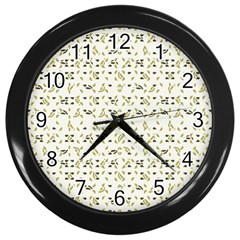 Abstract Shapes Pattern Wall Clocks (black) by dflcprints