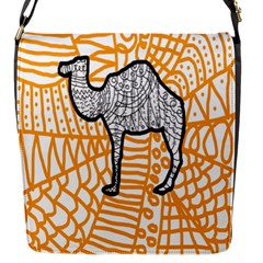 Animals Camel Animals Deserts Yellow Flap Messenger Bag (s) by Mariart