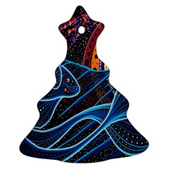 Fish Out Of Water Monster Space Rainbow Circle Polka Line Wave Chevron Star Christmas Tree Ornament (two Sides) by Mariart