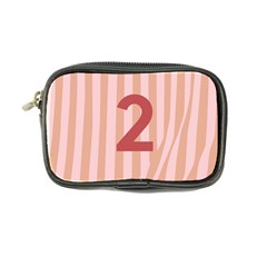 Number 2 Line Vertical Red Pink Wave Chevron Coin Purse by Mariart